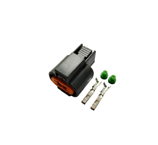 Авто роз'єм гніздовий 2-х контактний аналог KUM PB625-02127 NMWP02F-GY