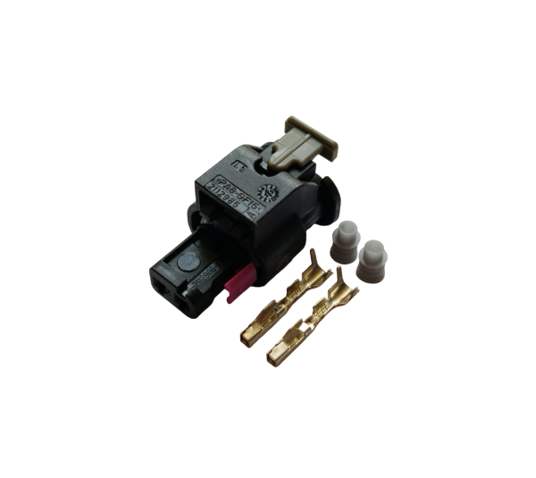 Роз'єм 2-х контактний гніздовий аналог Volkswagen 4F0 973 702 AMP 0-2112986-1 1-1718643-1