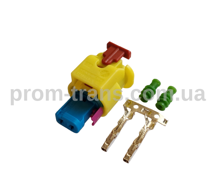 Роз'єм 2-х контактний гніздовий аналог AMP 3-1718643-4 Volkswagen 4H0 973 323