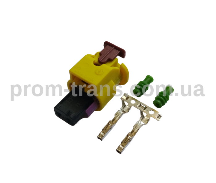 Роз'єм 2-х контактний гніздовий аналог AMP 1-1718643-4 Volkswagen 6R0 973 323