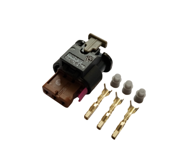 Роз'єм 3-х контактний гніздовий аналог Volkswagen 4F0 973 703A AMP 1718653-1 2-1718652-3
